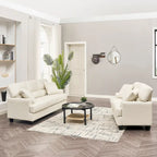 Faux Leather 2 Piece Chair and Sofa Set