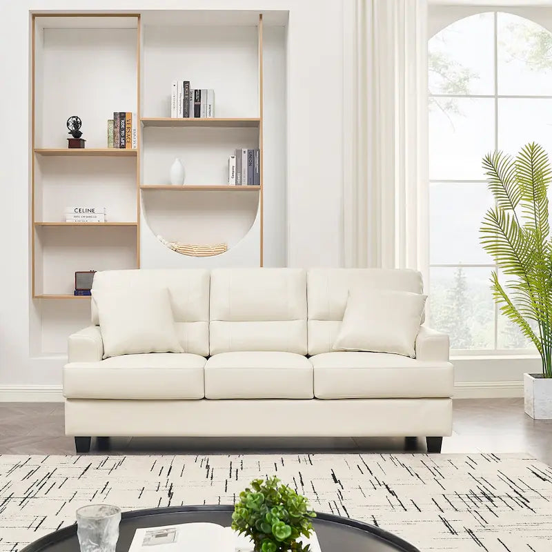 Faux Leather 2 Piece Chair and Sofa Set