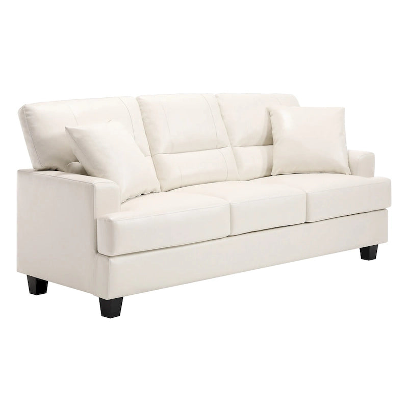 Faux Leather 2 Piece Chair and Sofa Set