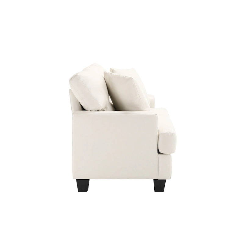 Faux Leather 2 Piece Chair and Sofa Set