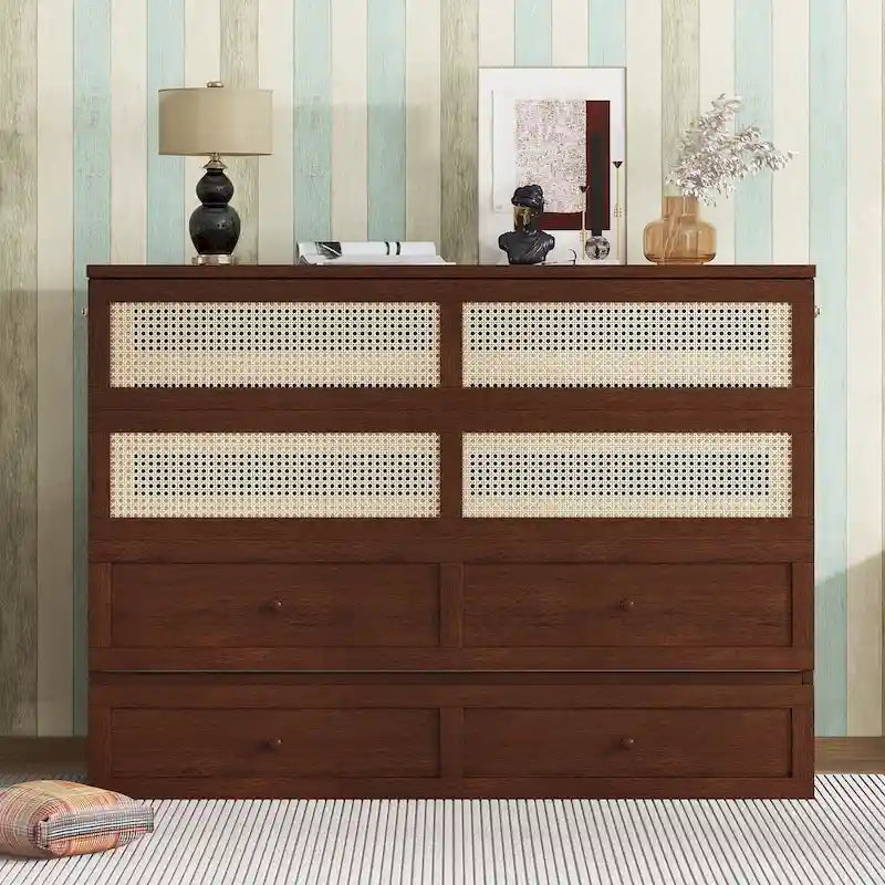 Queen Size Murphy Bed with Storage Functionality