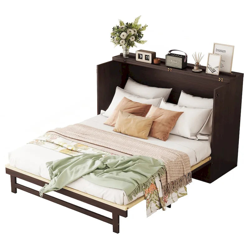 Queen Size Murphy Bed with Storage Functionality