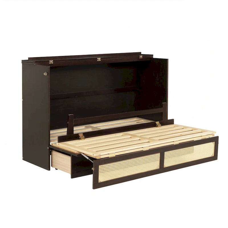 Queen Size Murphy Bed with Storage Functionality
