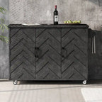51.2-Inch Ash Veneer Kitchen Island with Drop Leaf, Stool Not Included