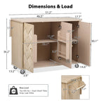51.2-Inch Ash Veneer Kitchen Island with Drop Leaf, Stool Not Included