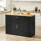 53-inch Large Kitchen Island with Trash Can Storage Cabinet(stool Not Included)