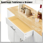 53-inch Large Kitchen Island with Trash Can Storage Cabinet(stool Not Included)