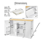 53-inch Large Kitchen Island with Trash Can Storage Cabinet(stool Not Included)