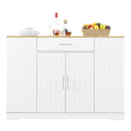 53-inch Large Kitchen Island with Trash Can Storage Cabinet(stool Not Included)