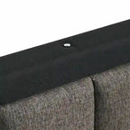 Modern Dark Brown Extended Wall Panel Bed with Reading Lights