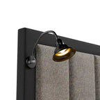 Modern Dark Brown Extended Wall Panel Bed with Reading Lights