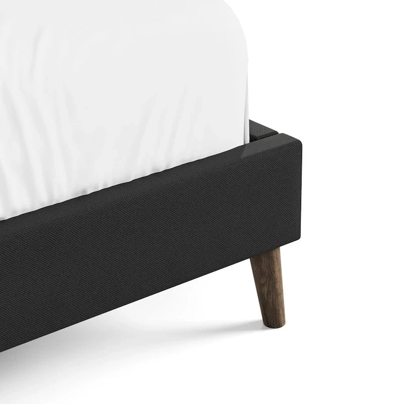 Modern Dark Brown Extended Wall Panel Bed with Reading Lights
