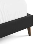 Modern Dark Brown Extended Wall Panel Bed with Reading Lights