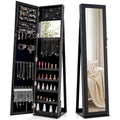 Jewelry Cabinet Armoire Lockable Standing Storage - Black