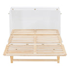 White Queen Size Murphy Bed with Storage and Large Drawers