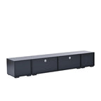 Black 82-Inch TV Stand with Push-Open Doors and LED for TVs up to 90 Inches