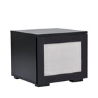 Black 82-Inch TV Stand with Push-Open Doors and LED for TVs up to 90 Inches