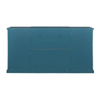 Teal Blue Modern 62 TV Stand with Large Top and 6 Shelves