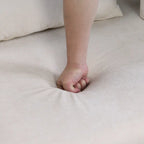 Polyester Oversized Armchair with Storage Asymmetrical Armrest and Modern Mid-Century Chair, 225lb Capacity