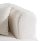 107.5 Polyester 4-Seat Corner Sofa with Curved Design and Wide Stitching
