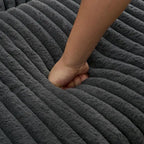 Dark Gray Modern 47.8 Upholstered Oversized Chaise Longue Chair with Ottoman and Pillows