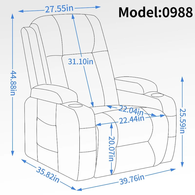 Black Elderly-Friendly Power Lift Recliner Featuring Vibration Massage, Lumbar Heating, USB Port, and Cup Holders