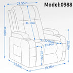 Black Elderly-Friendly Power Lift Recliner Featuring Vibration Massage, Lumbar Heating, USB Port, and Cup Holders