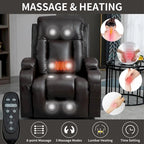 Black Elderly-Friendly Power Lift Recliner Featuring Vibration Massage, Lumbar Heating, USB Port, and Cup Holders