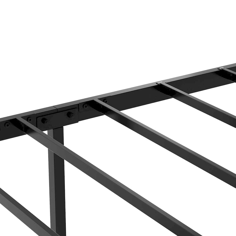 Queen Size Platform Bed with Storage Headboard, LED Light and Charging