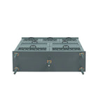 Retro Style 7-Drawer Horizontal Dresser with Carved Drawers Panel and Metal Handle for Bedroom, Living Room