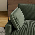 103 Corduroy Modern Classic 4-Seater Sofa with Deep Seat & 4 Pillows