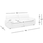 Sorrento 90.5 Chenille Upholstered 2-Piece Modular Sofa