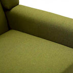 Linen Upholstered Accent Chair Wingback Armchair Set of 2