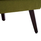 Linen Upholstered Accent Chair Wingback Armchair Set of 2