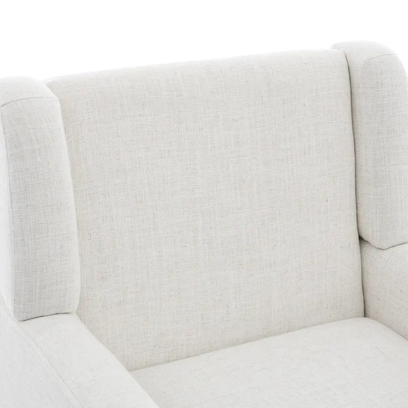 Linen Upholstered Accent Chair Wingback Armchair Set of 2