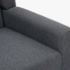 Linen Upholstered Accent Chair Wingback Armchair Set of 2