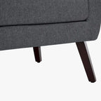 Linen Upholstered Accent Chair Wingback Armchair Set of 2