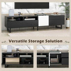 Modern TV Stand Media Console for 80-inch TV with Double Storage Space - 15.00 X 70.90 X 19.70