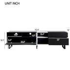 Modern TV Stand Media Console for 80-inch TV with Double Storage Space - 15.00 X 70.90 X 19.70