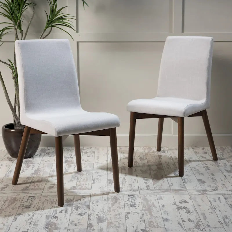 Mid-Century Fabric Dining Chair (set of 2)