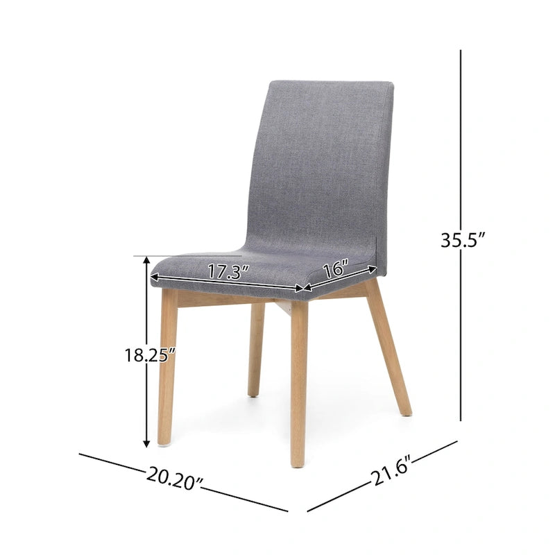 Mid-Century Fabric Dining Chair (set of 2)