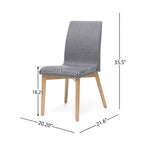 Mid-Century Fabric Dining Chair (set of 2)