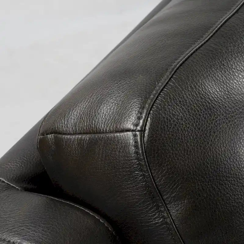 Leather Power Reclining 4-Seat Sofa for Living Room with Console, USB Port, Adjustable Headrest