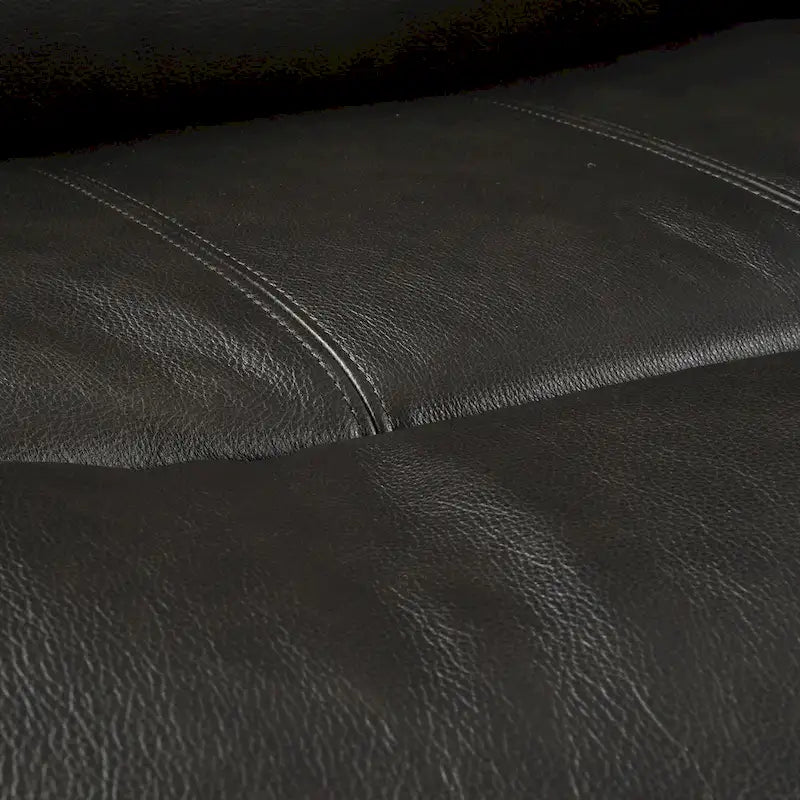 Leather Power Reclining 4-Seat Sofa for Living Room with Console, USB Port, Adjustable Headrest