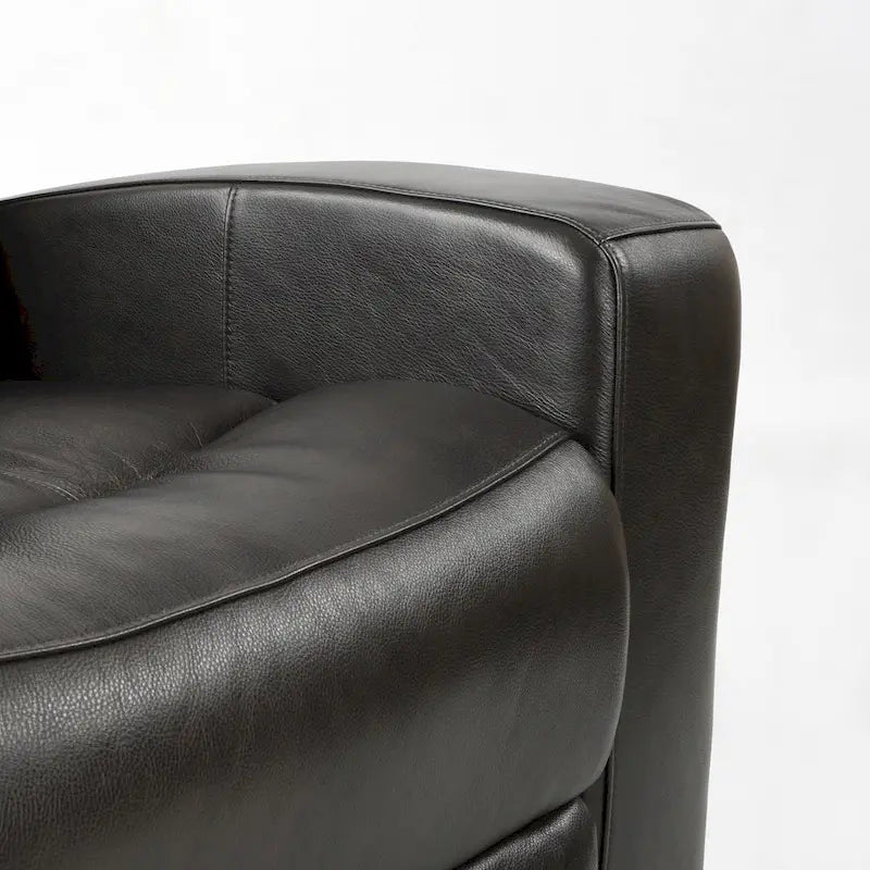 Leather Power Reclining 4-Seat Sofa for Living Room with Console, USB Port, Adjustable Headrest