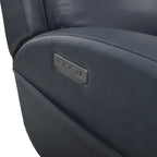Leather Power Reclining 4-Seat Sofa for Living Room with Console, USB Port, Adjustable Headrest