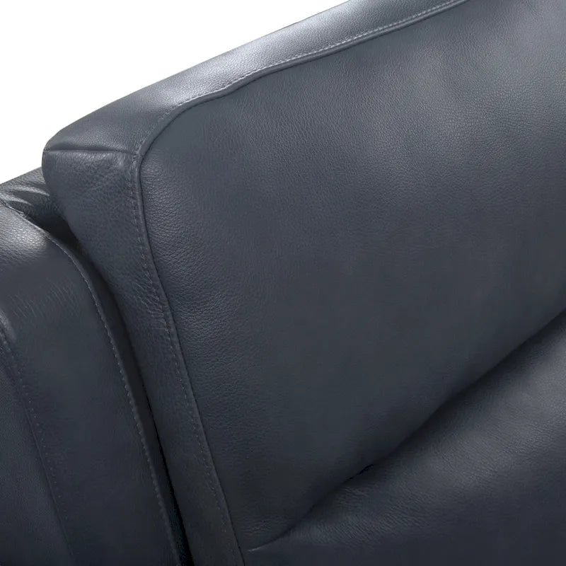 Leather Power Reclining 4-Seat Sofa for Living Room with Console, USB Port, Adjustable Headrest