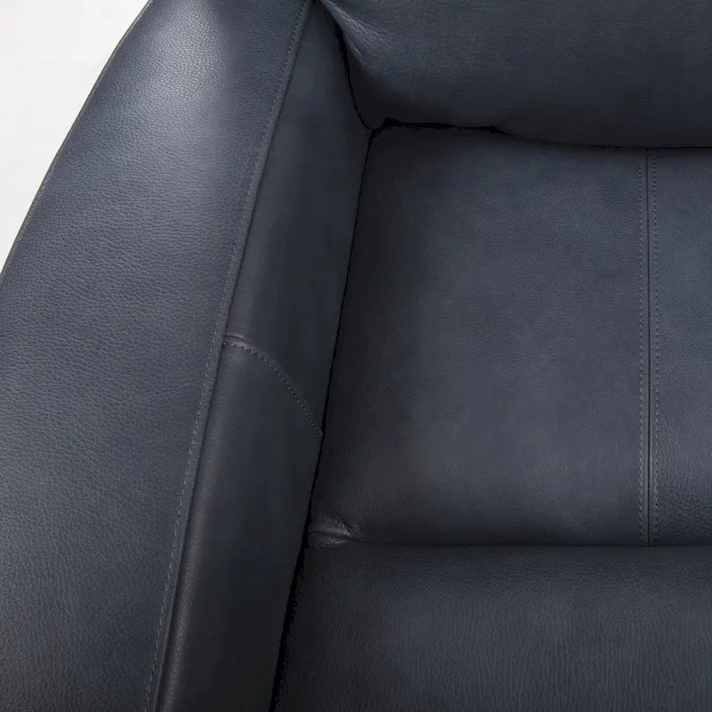 Leather Power Reclining 4-Seat Sofa for Living Room with Console, USB Port, Adjustable Headrest
