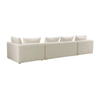 Cream Upholstered 145 Long Sofa
