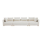 Cream Upholstered 145 Long Sofa